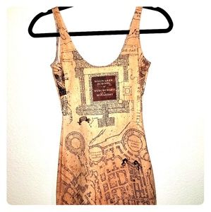 Marauders Map Cover Dress- BlackMilk Clothing